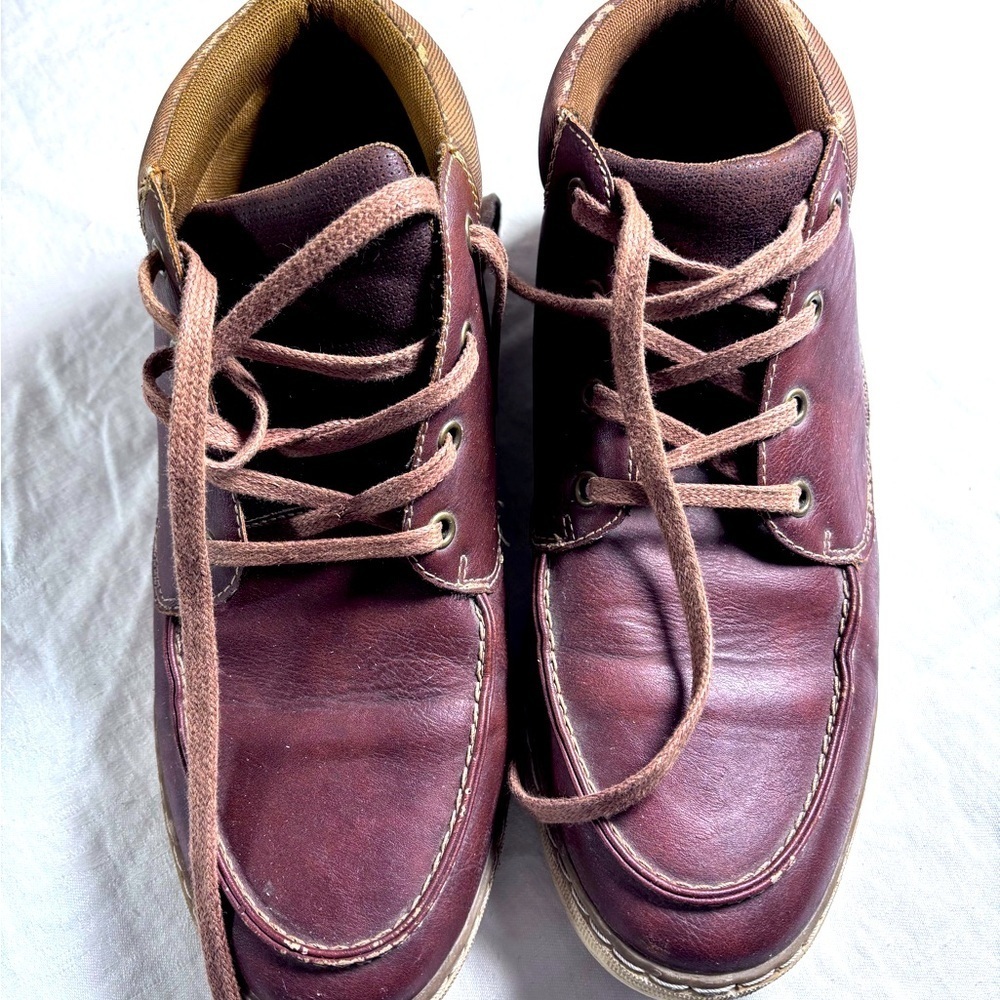 Sonoma Men’s Brown Leather Lace up Boots Size 9.5 M